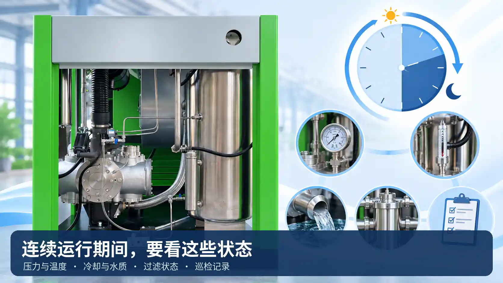 格兰克林水润滑空压机要看连续运行状态图片